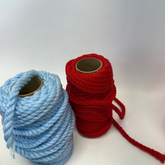 Maxi-Cord Braided Polypropylene Macrame Cord Lot Green Red Blue Pink - Picture 7 of 9